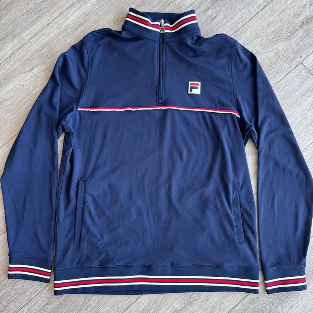 Fila Men's Navy and Blue Shirt